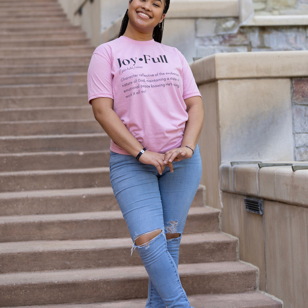 
                  
                    Pink JoyFull Defined Tee (Clearance Rack Item)
                  
                