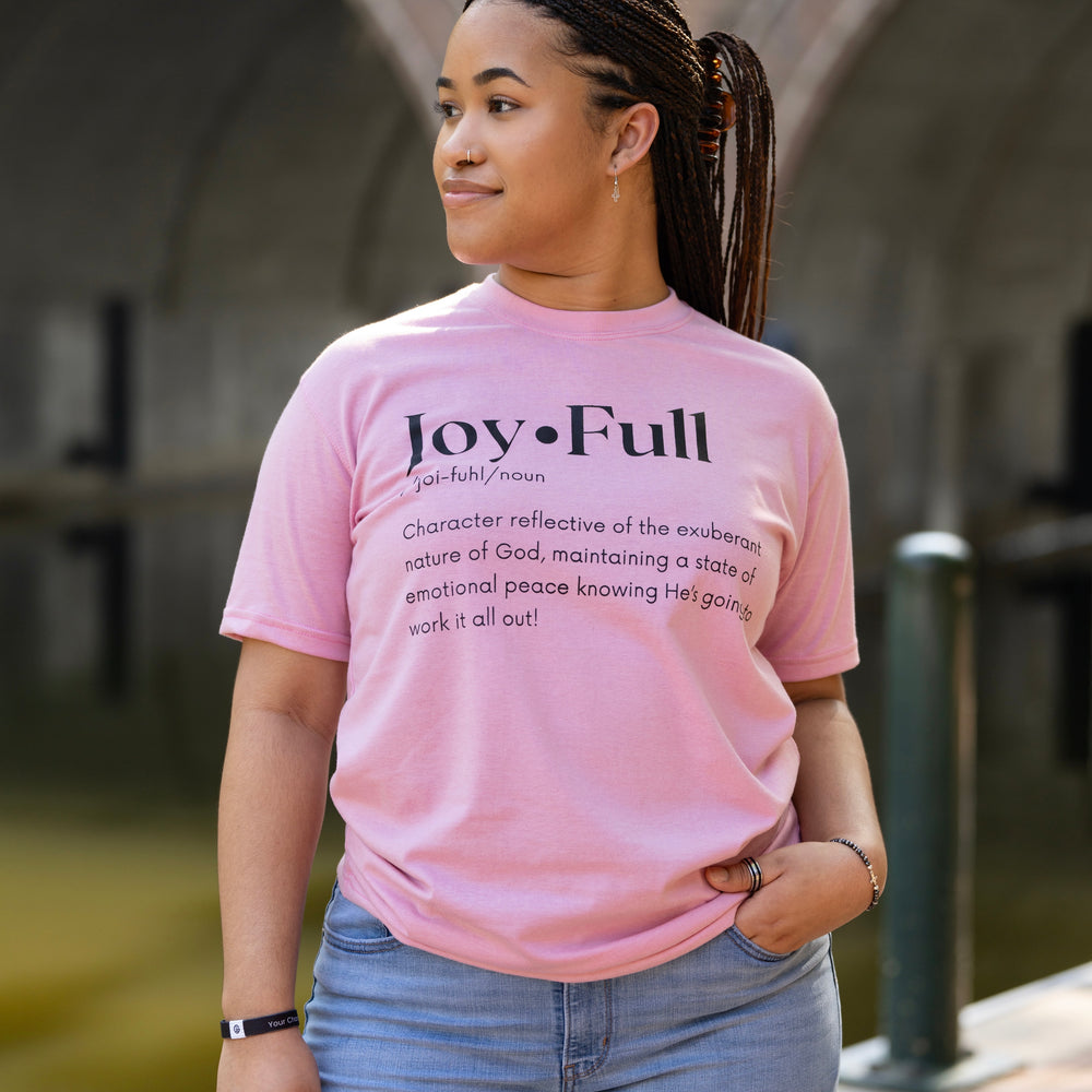 Pink JoyFull Defined Tee (Clearance Rack Item)