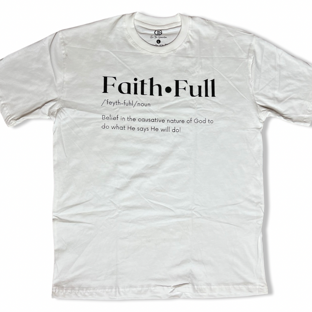 White FaithFULL Defined Tee (Clearance Rack Item)