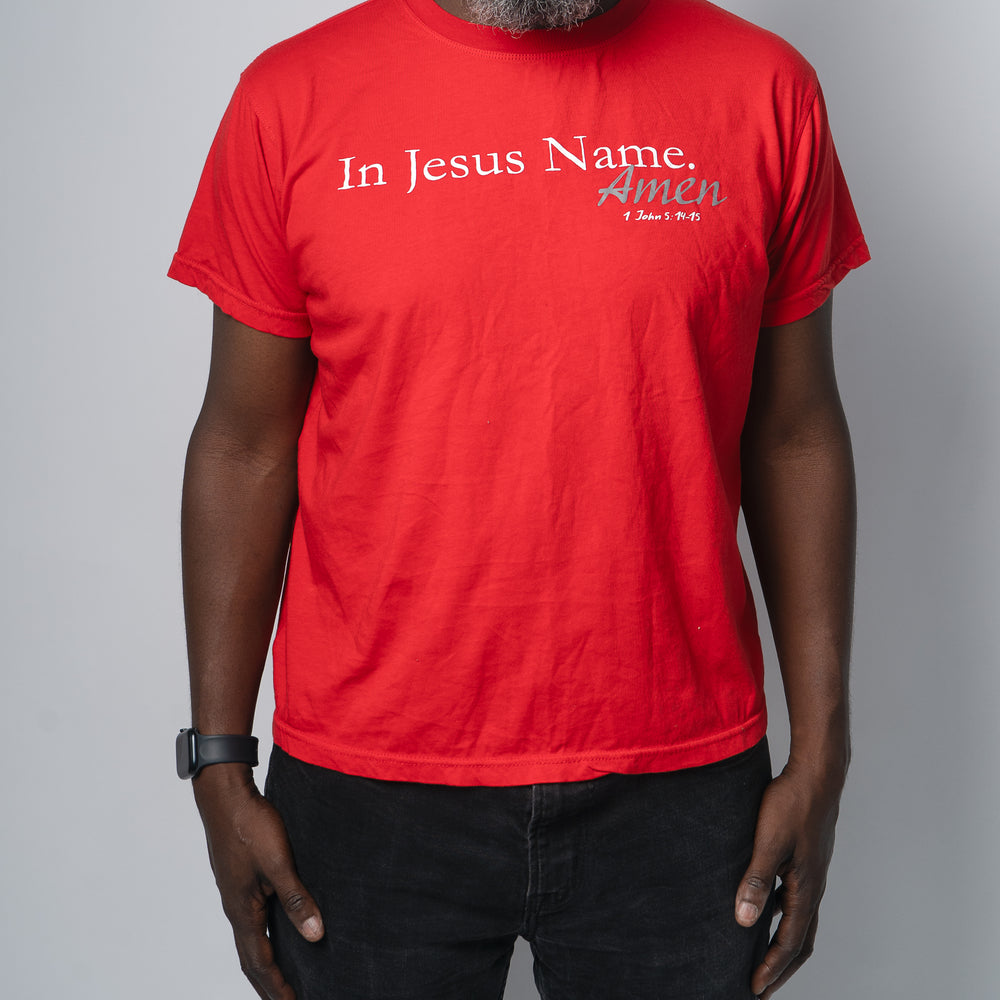 
                  
                    In Jesus Name, Amen (IJN) Crimson tee
                  
                