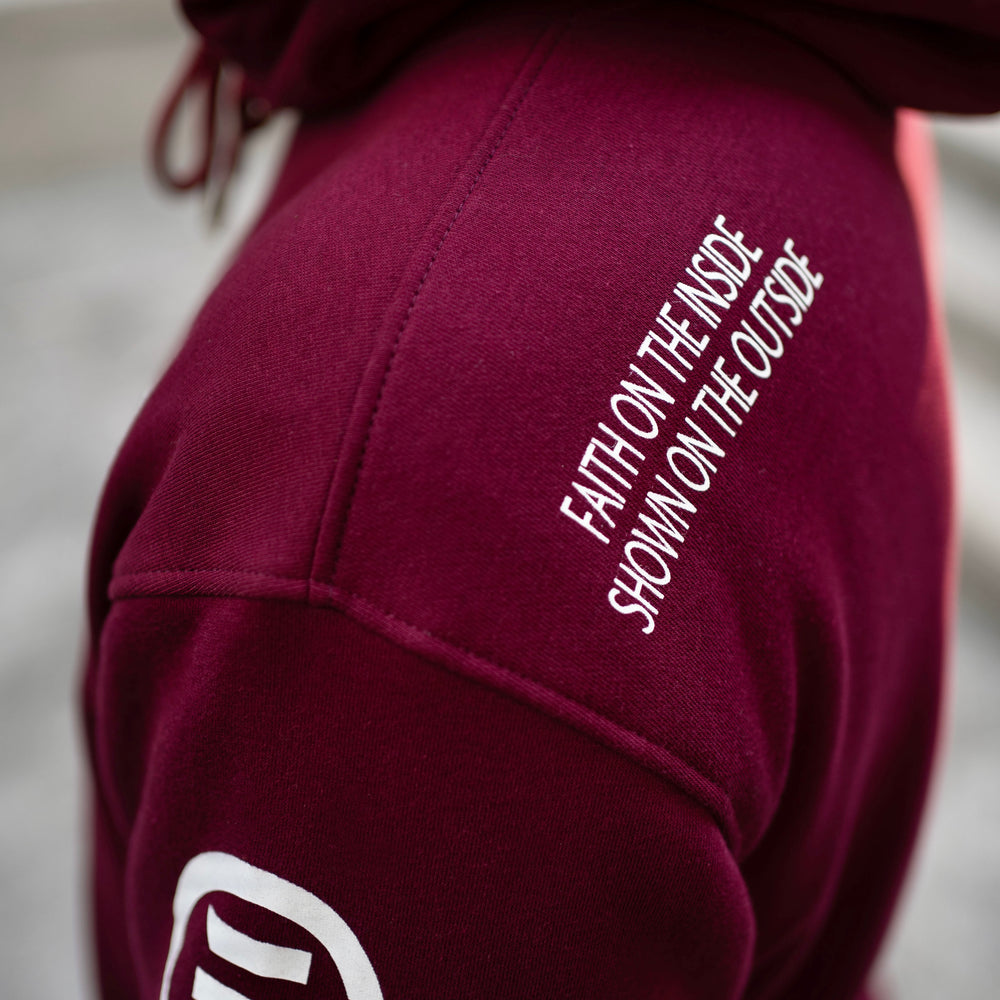 Maroon FaithFull Unisex fashion hoodie (Clearance Rack Item)