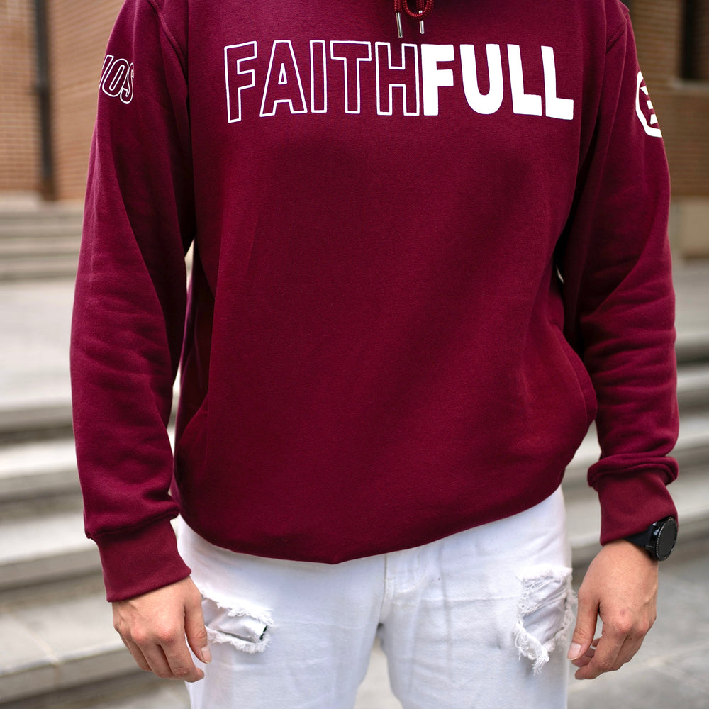 Maroon FaithFull Unisex fashion hoodie (Clearance Rack Item)