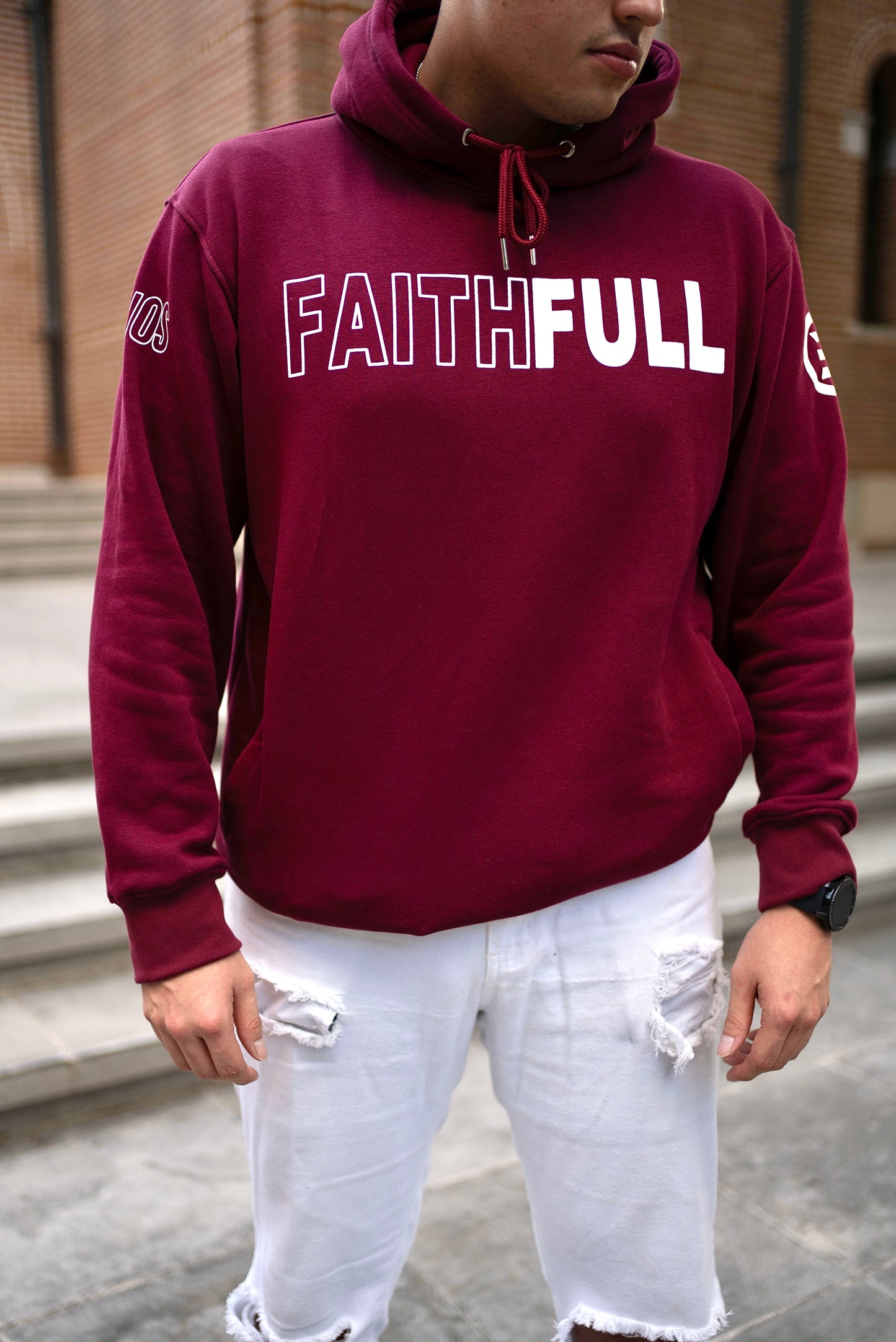 Maroon FaithFull Unisex fashion hoodie (Clearance Rack Item)